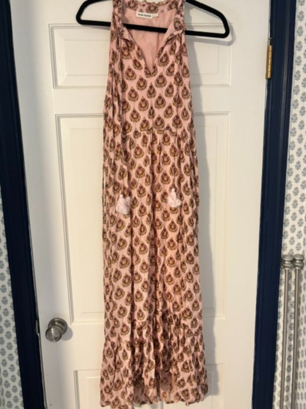 Roller Rabbit Pink Floral Maxi Dress- Size L
